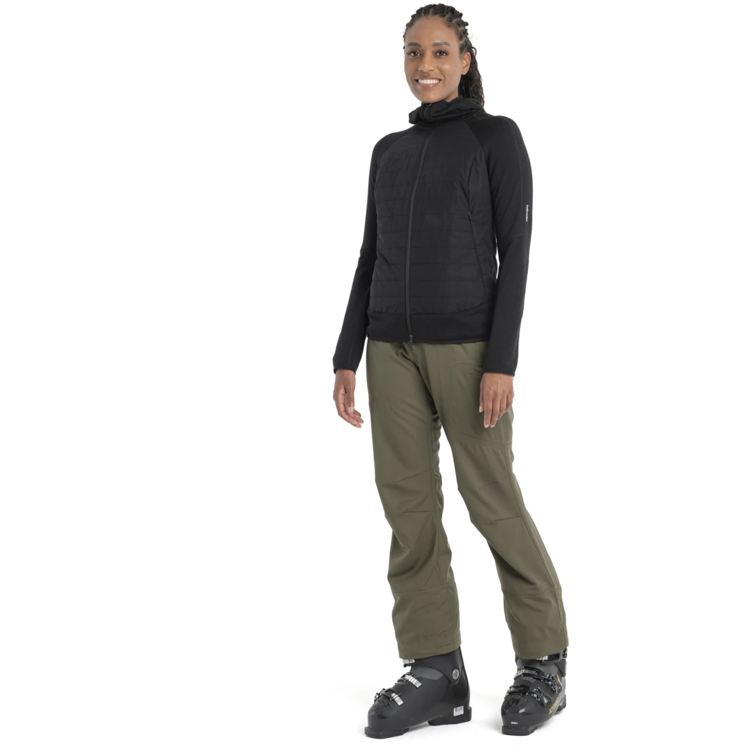 Icebreaker Quantum Hybrid Long Sleeve Zip Hoodie Women - Black 7 Icebreaker Quantum Hybrid Long Sleeve Zip Hoodie Women - Black - Image 5