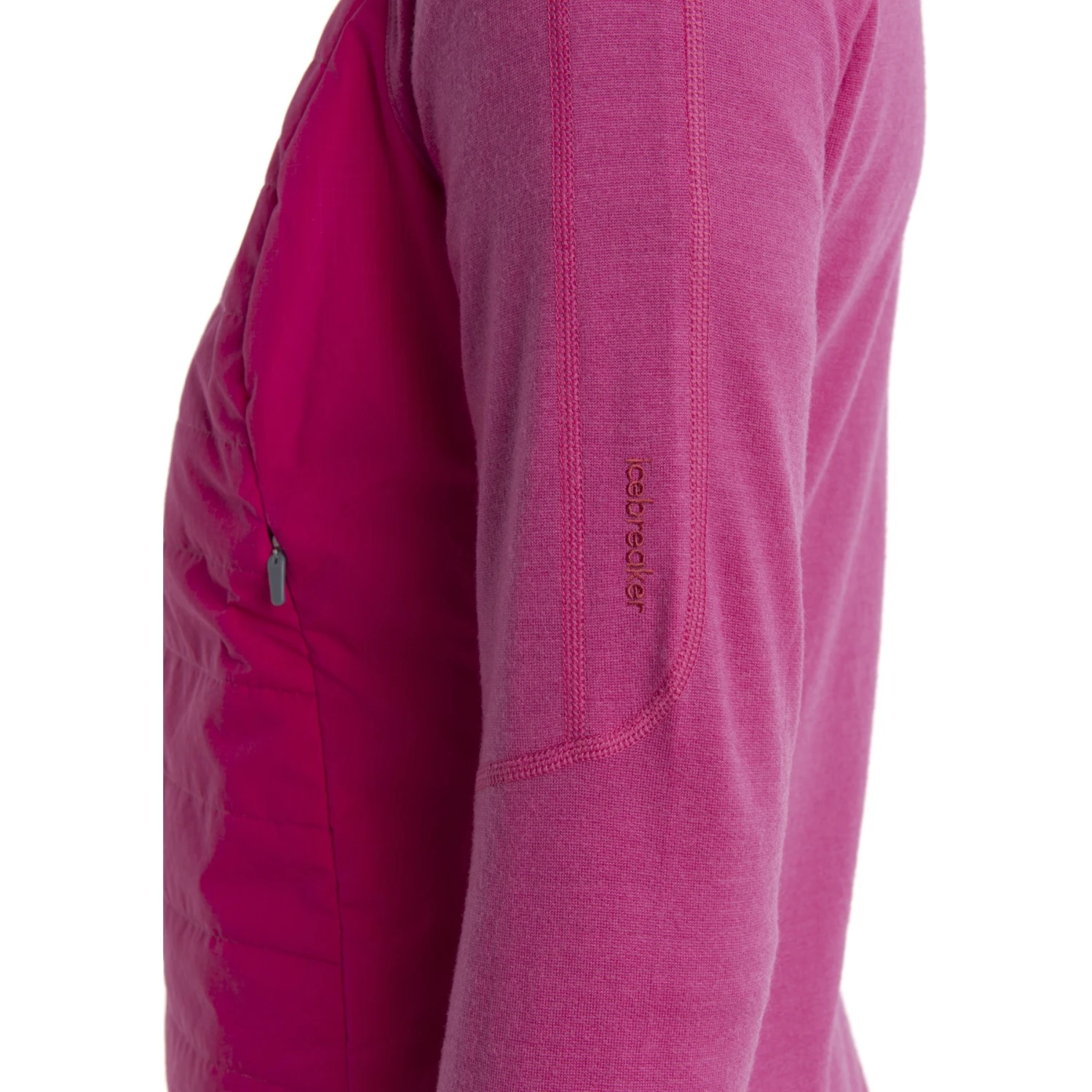 Icebreaker Quantum Hybrid Long Sleeve Zip Hoodie Women - Electron Pink/Tempo 12 Icebreaker Quantum Hybrid Long Sleeve Zip Hoodie Women - Electron Pink/Tempo - Image 10