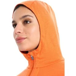 Icebreaker Quantum III Long Sleeve Zip Hood Midlayer Women - Flash/Cherry 17 Icebreaker Quantum III Long Sleeve Zip Hood Midlayer Women - Flash/Cherry -Icebreaker icebreaker womens quantum iii long sleeve zip hood midlayer flash cherry 5 1270285