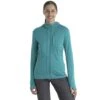 Icebreaker Quantum III Long Sleeve Zip Hood Midlayer Women - Flux Green/Ether 1 Icebreaker Quantum III Long Sleeve Zip Hood Midlayer Women - Flux Green/Ether -Icebreaker icebreaker womens quantum iii long sleeve zip hood midlayer flux green ether model 1 1535757