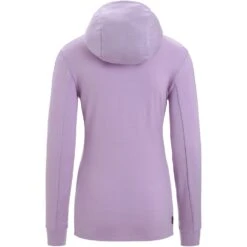 Icebreaker Quantum III Long Sleeve Zip Hood Midlayer Women - Purple Gaze/Go Berry -Icebreaker icebreaker womens quantum iii long sleeve zip hood midlayer purple gaze go berry 2 1381770