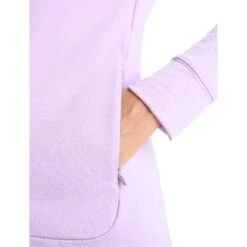 Icebreaker Quantum III Long Sleeve Zip Hood Midlayer Women - Purple Gaze/Go Berry -Icebreaker icebreaker womens quantum iii long sleeve zip hood midlayer purple gaze go berry 8 1381776