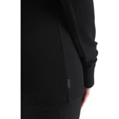 Icebreaker Quantum III Long Sleeve Zip Midlayer Women - Black -Icebreaker icebreaker womens quantum iii long sleeve zip midlayer black 7 1147594