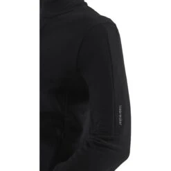 Icebreaker Quantum III Long Sleeve Zip Midlayer Women - Black -Icebreaker icebreaker womens quantum iii long sleeve zip midlayer black 8 1147595