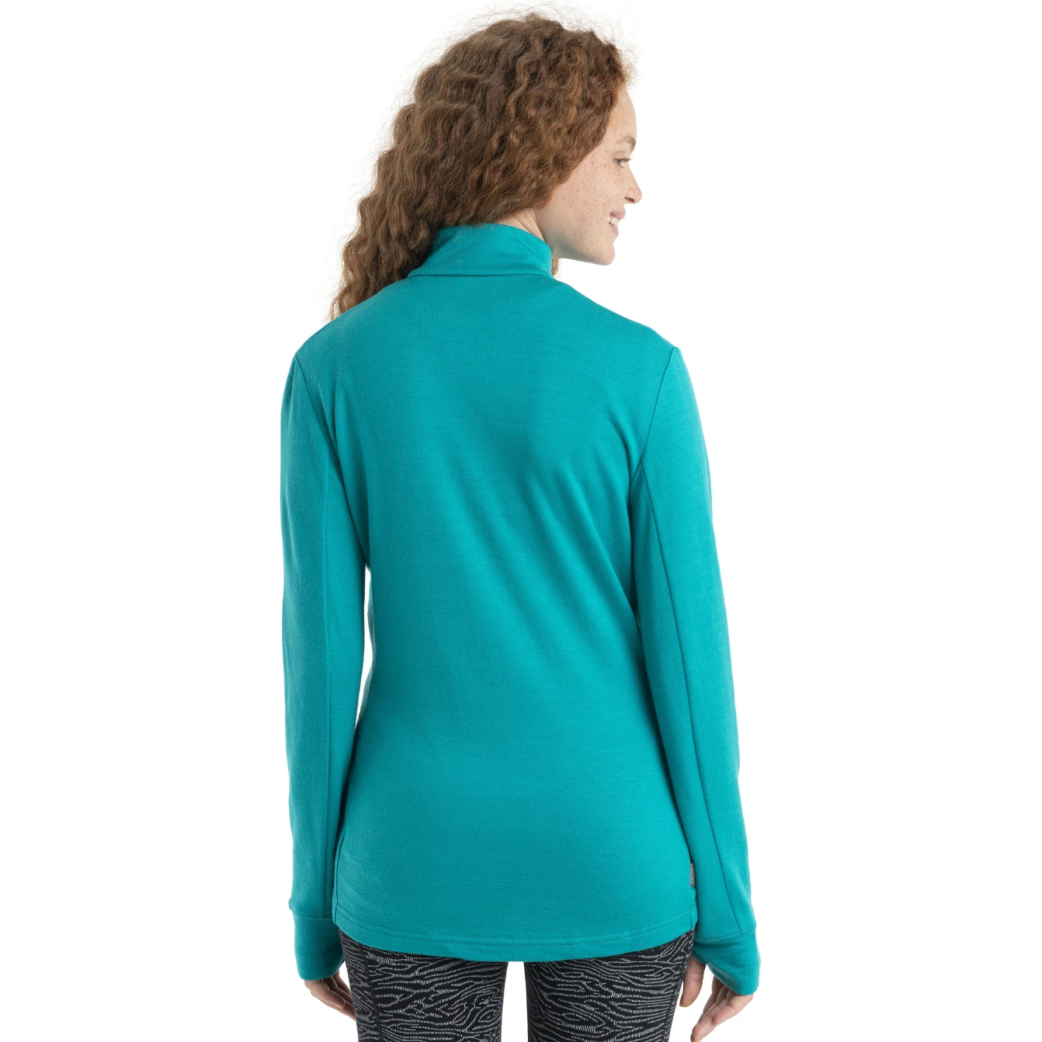 Icebreaker Quantum III Long Sleeve Zip Midlayer Women - Flux Green 4 Icebreaker Quantum III Long Sleeve Zip Midlayer Women - Flux Green - Image 2