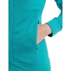 Icebreaker Quantum III Long Sleeve Zip Midlayer Women - Flux Green 17 Icebreaker Quantum III Long Sleeve Zip Midlayer Women - Flux Green -Icebreaker icebreaker womens quantum iii long sleeve zip midlayer flux green model 4 1498846