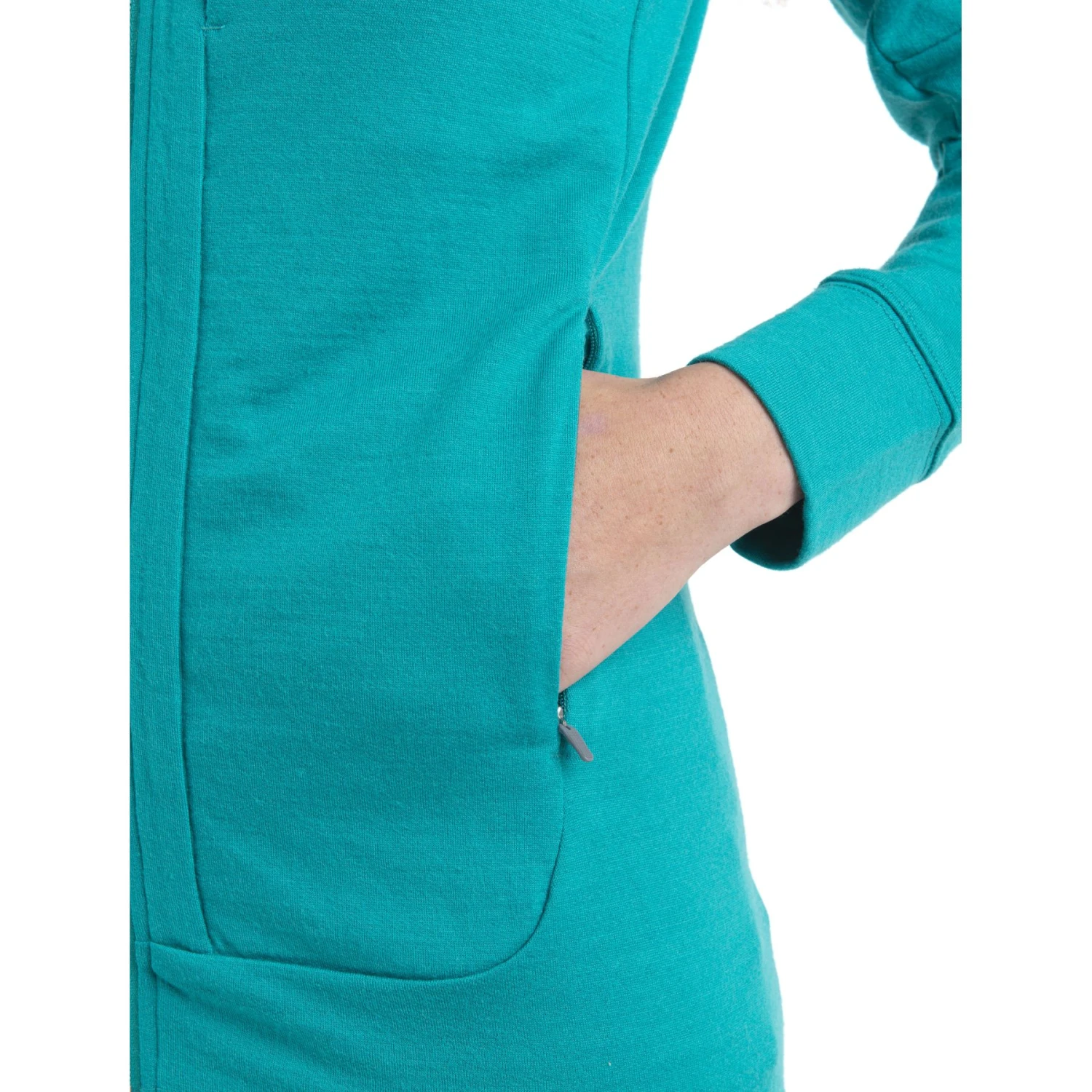 Icebreaker Quantum III Long Sleeve Zip Midlayer Women - Flux Green 8 Icebreaker Quantum III Long Sleeve Zip Midlayer Women - Flux Green - Image 6