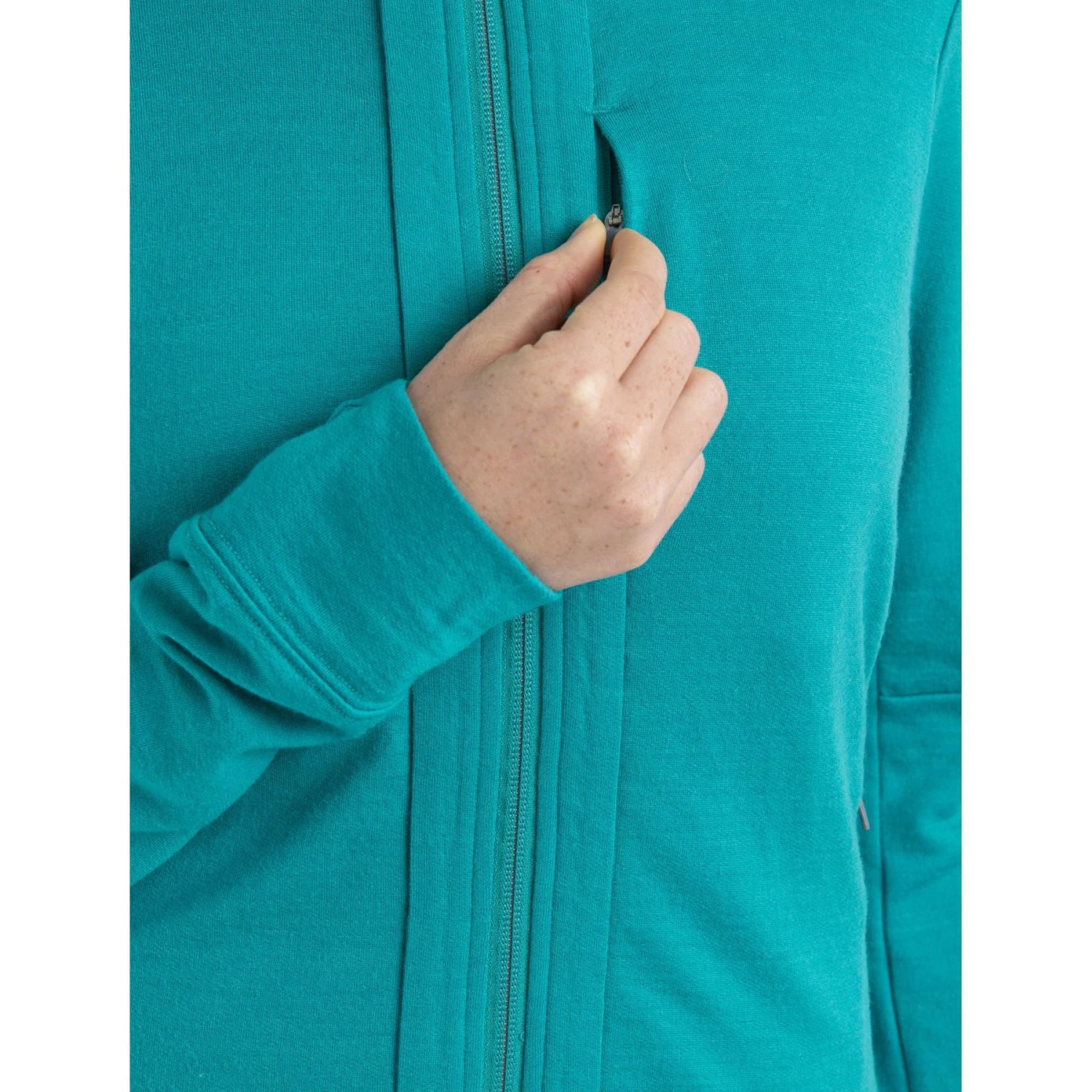 Icebreaker Quantum III Long Sleeve Zip Midlayer Women - Flux Green 10 Icebreaker Quantum III Long Sleeve Zip Midlayer Women - Flux Green - Image 8