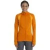 Icebreaker Quantum ZoneKnit™ Long Sleeve Zip Hoodie Women - Earth/Solar -Icebreaker icebreaker womens quantum zoneknit long sleeve zip hoodie earth solar model 1 1535776