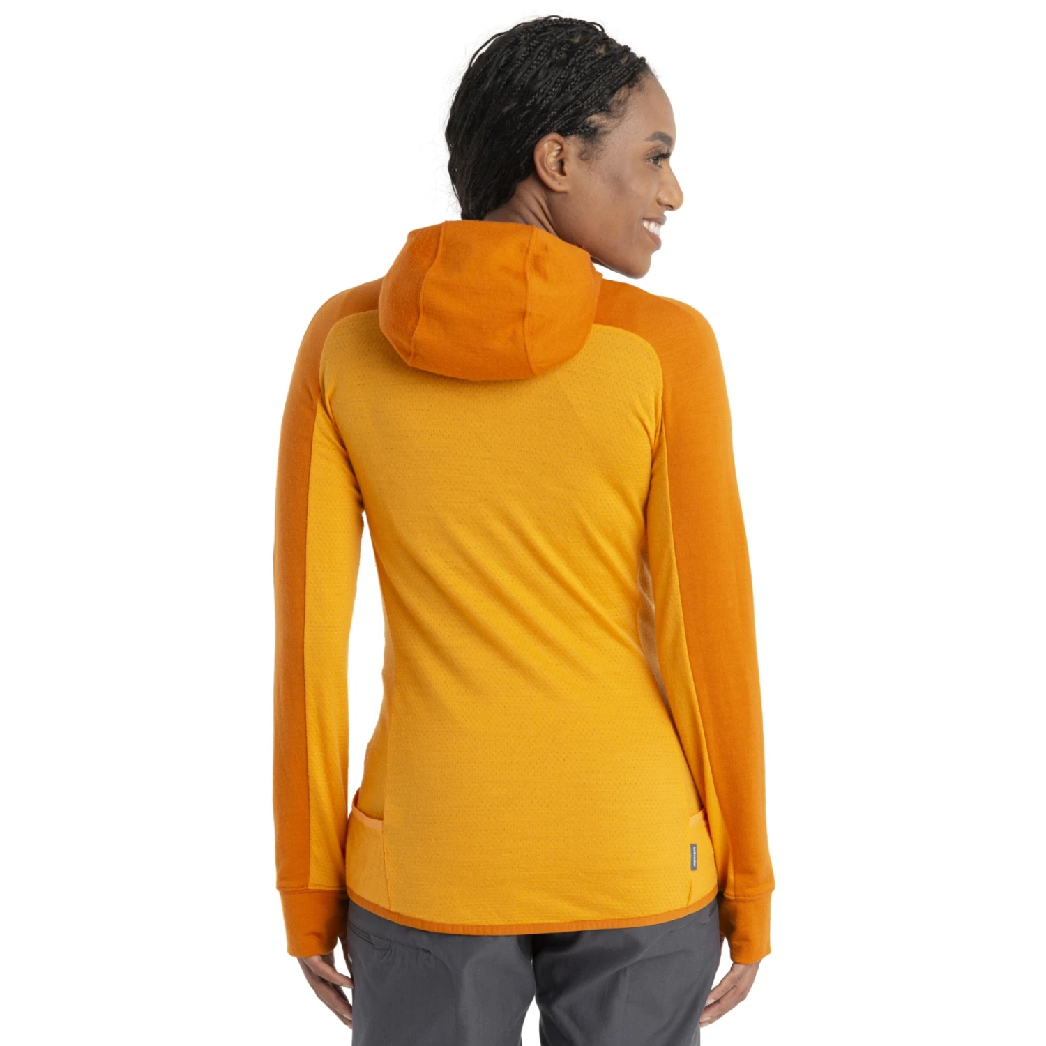Icebreaker Quantum ZoneKnit™ Long Sleeve Zip Hoodie Women - Earth/Solar 4 Icebreaker Quantum ZoneKnit™ Long Sleeve Zip Hoodie Women - Earth/Solar - Image 2