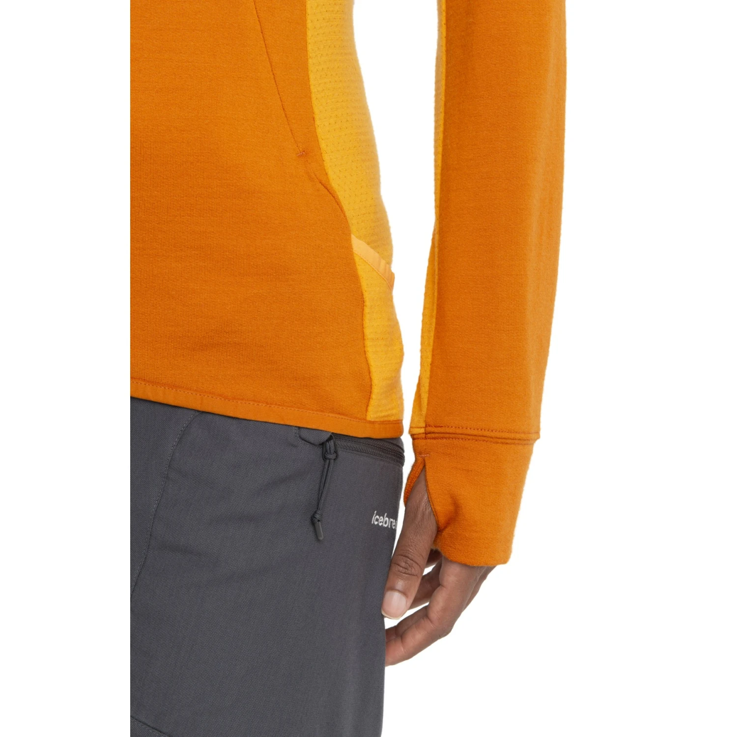 Icebreaker Quantum ZoneKnit™ Long Sleeve Zip Hoodie Women - Earth/Solar 10 Icebreaker Quantum ZoneKnit™ Long Sleeve Zip Hoodie Women - Earth/Solar - Image 8