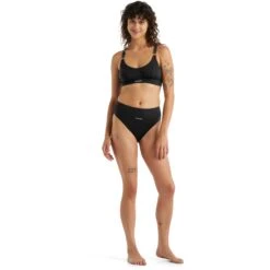 Icebreaker Queens High Cut Brief Women - Black -Icebreaker icebreaker womens queens high cut brief black 4 1147842