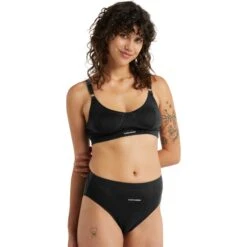 Icebreaker Queens High Cut Brief Women - Black -Icebreaker icebreaker womens queens high cut brief black 5 1147843