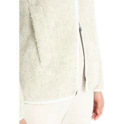 Icebreaker RealFleece™ High Pile Long Sleeve Zip Women - Ecru Hthr/Snow -Icebreaker icebreaker womens realfleece high pile long sleeve zip ecru hthr snow 8 1270349
