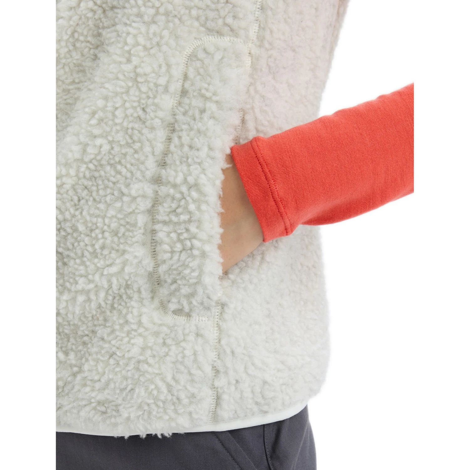 Icebreaker RealFleece™ High Pile Vest Women - Ecru HTHR 10 Icebreaker RealFleece™ High Pile Vest Women - Ecru HTHR - Image 8