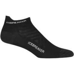 Icebreaker Run+ Ultralight Micro Socks Women - Black/Snow