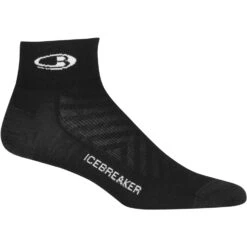 Icebreaker Run+ Ultralight Mini Socks Women - Black/Snow