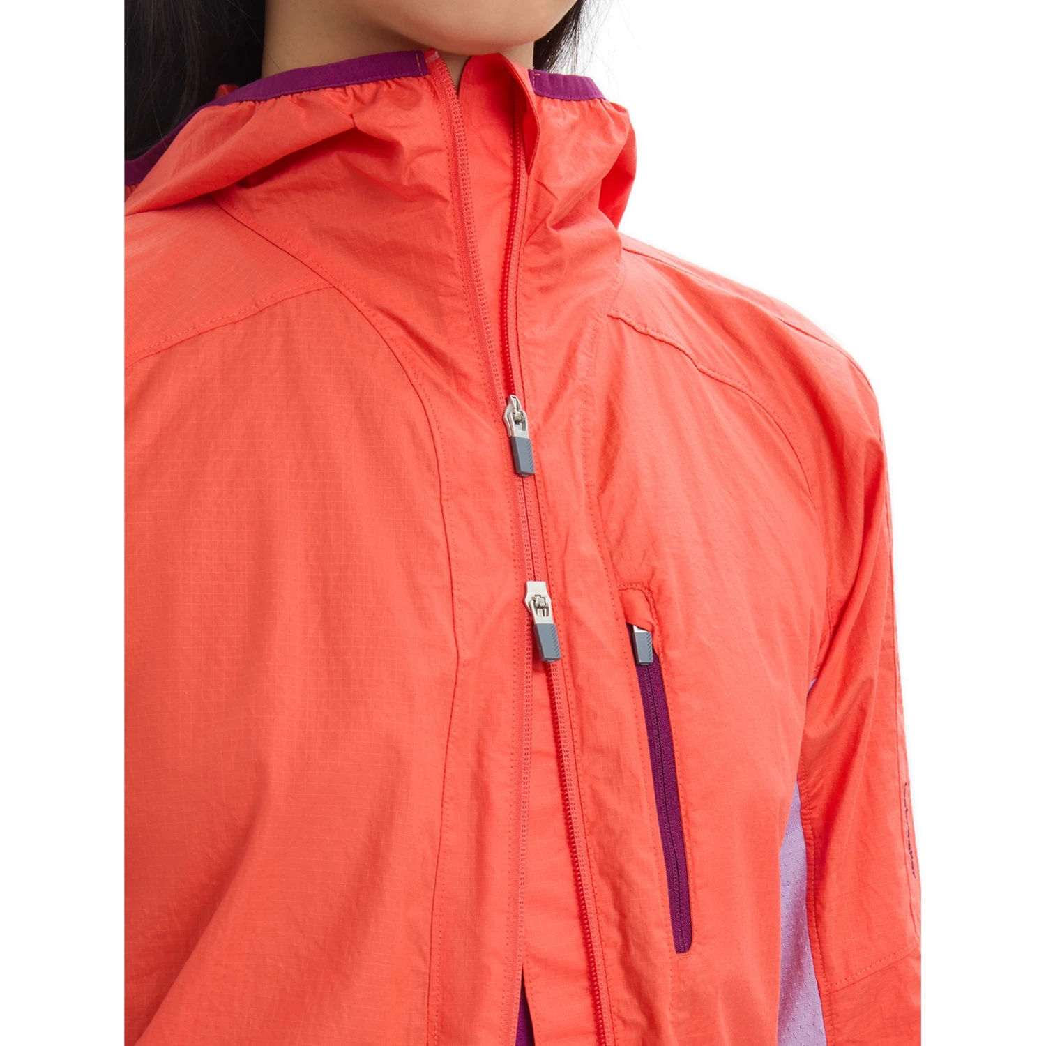 Icebreaker Shell+™ Cotton Windbreaker Women - Vibrant Earth/Purple Gaze 9 Icebreaker Shell+™ Cotton Windbreaker Women - Vibrant Earth/Purple Gaze - Image 7