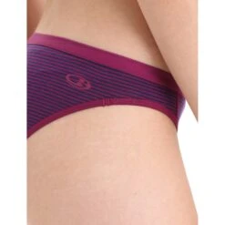 Icebreaker Siren Bikini Slip Women - Go Berry/Royal Navy/Stripe -Icebreaker icebreaker womens siren bikini go berry royal navy stripe 6 1381983