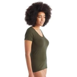 Icebreaker Siren Sweetheart Short Sleeve Shirt Women - Loden 13 Icebreaker Siren Sweetheart Short Sleeve Shirt Women - Loden -Icebreaker icebreaker womens siren sweetheart short sleeve shirt loden 4 1379438