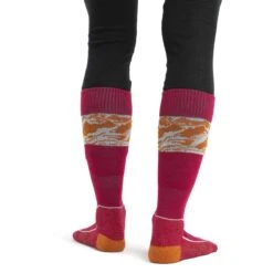 Icebreaker Ski+ Light OTC Alps 3D Socks Women - Electron Pink/Earth/Snow 8 Icebreaker Ski+ Light OTC Alps 3D Socks Women - Electron Pink/Earth/Snow -Icebreaker icebreaker womens ski plus light otc alps 3d socks electron pink earth snow model 2 1498923