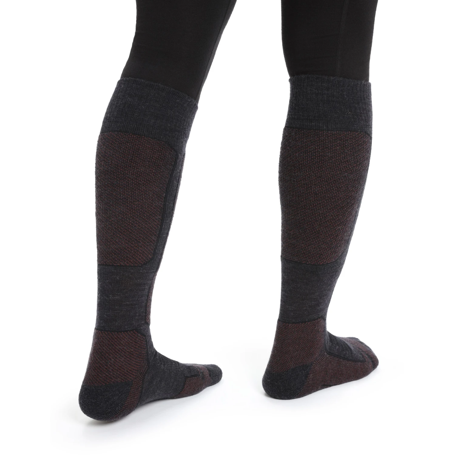 Icebreaker Ski+ Medium OTC Socks Women - Jet HTHR/Espresso/Black 6 Icebreaker Ski+ Medium OTC Socks Women - Jet HTHR/Espresso/Black - Image 4