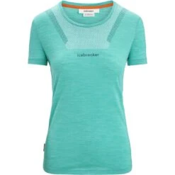 Icebreaker Sphere II Hitt Short Sleeve Tee Women - Fresh Hthr -Icebreaker icebreaker womens sphere ii hitt short sleeve tee fresh hthr 1 1384529