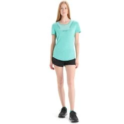 Icebreaker Sphere II Hitt Short Sleeve Tee Women - Fresh Hthr -Icebreaker icebreaker womens sphere ii hitt short sleeve tee fresh hthr 5 1384521