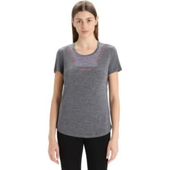 Icebreaker Sphere II Hitt Short Sleeve Tee Women - Midnight Navy Hthr