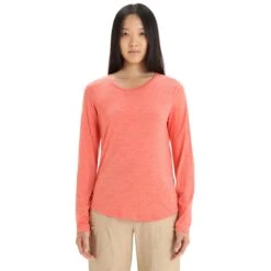 Icebreaker Sphere II Long Sleeve Tee Women - Vibrant Earth Hthr