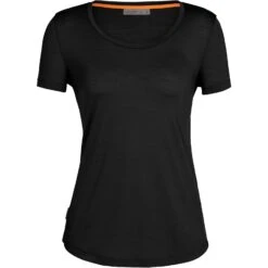 Icebreaker Sphere II Short Sleeve Scoop Tee Women - Black -Icebreaker icebreaker womens sphere ii short sleeve scoop tee black 1 1148116