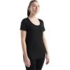 Icebreaker Sphere II Short Sleeve Scoop Tee Women - Black -Icebreaker icebreaker womens sphere ii short sleeve scoop tee black 2 1148117