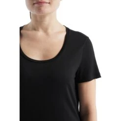 Icebreaker Sphere II Short Sleeve Scoop Tee Women - Black -Icebreaker icebreaker womens sphere ii short sleeve scoop tee black 6 1148121