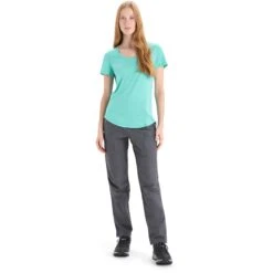 Icebreaker Sphere II Short Sleeve Scoop Tee Women - Fresh Hthr -Icebreaker icebreaker womens sphere ii short sleeve scoop tee fresh hthr 5 1382168