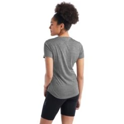Icebreaker Sphere II Short Sleeve Tee Women - Metro Heather -Icebreaker icebreaker womens sphere ii short sleeve tee metro heather 6 1148197