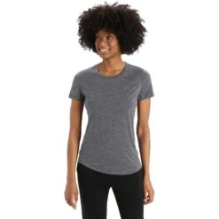 Icebreaker Sphere II Short Sleeve Tee Women - Midnight Navy Heather
