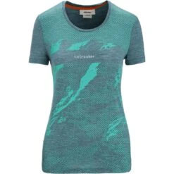 Icebreaker Sphere II Trail Short Sleeve Tee Women - Green Glory Hthr