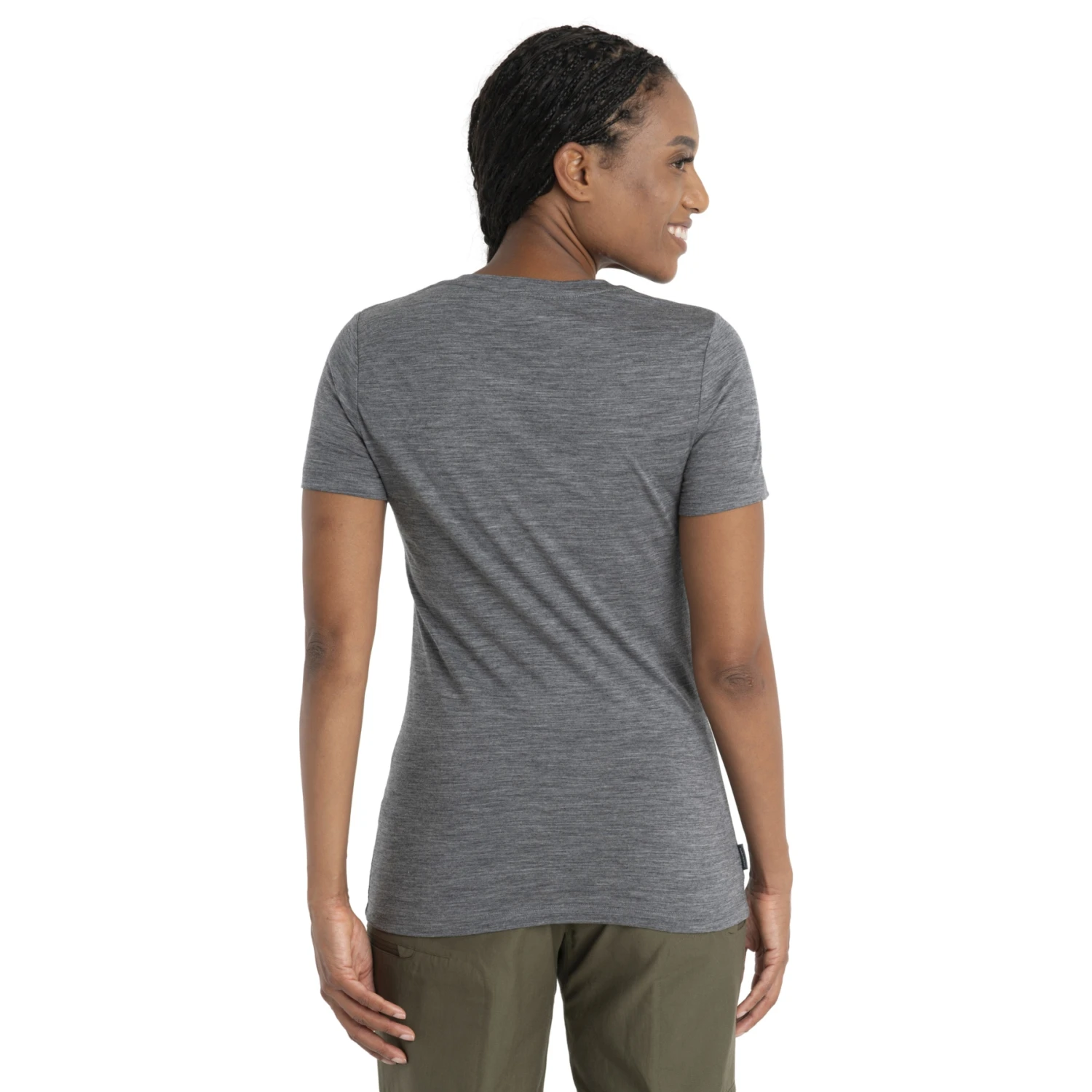 Icebreaker Tech Lite II Aotearoa Short Sleeve Tee Women - Gritstone HTHR 4 Icebreaker Tech Lite II Aotearoa Short Sleeve Tee Women - Gritstone HTHR - Image 2