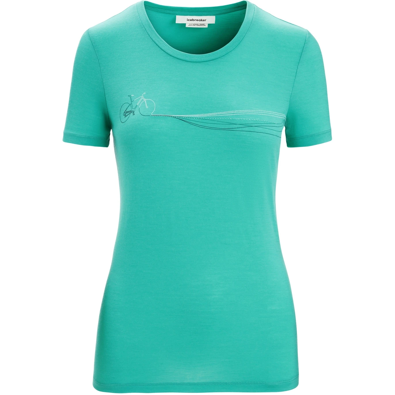 Icebreaker Tech Lite II Cadence Paths Short Sleeve Tee Women - Fresh 5 Icebreaker Tech Lite II Cadence Paths Short Sleeve Tee Women - Fresh - Image 3