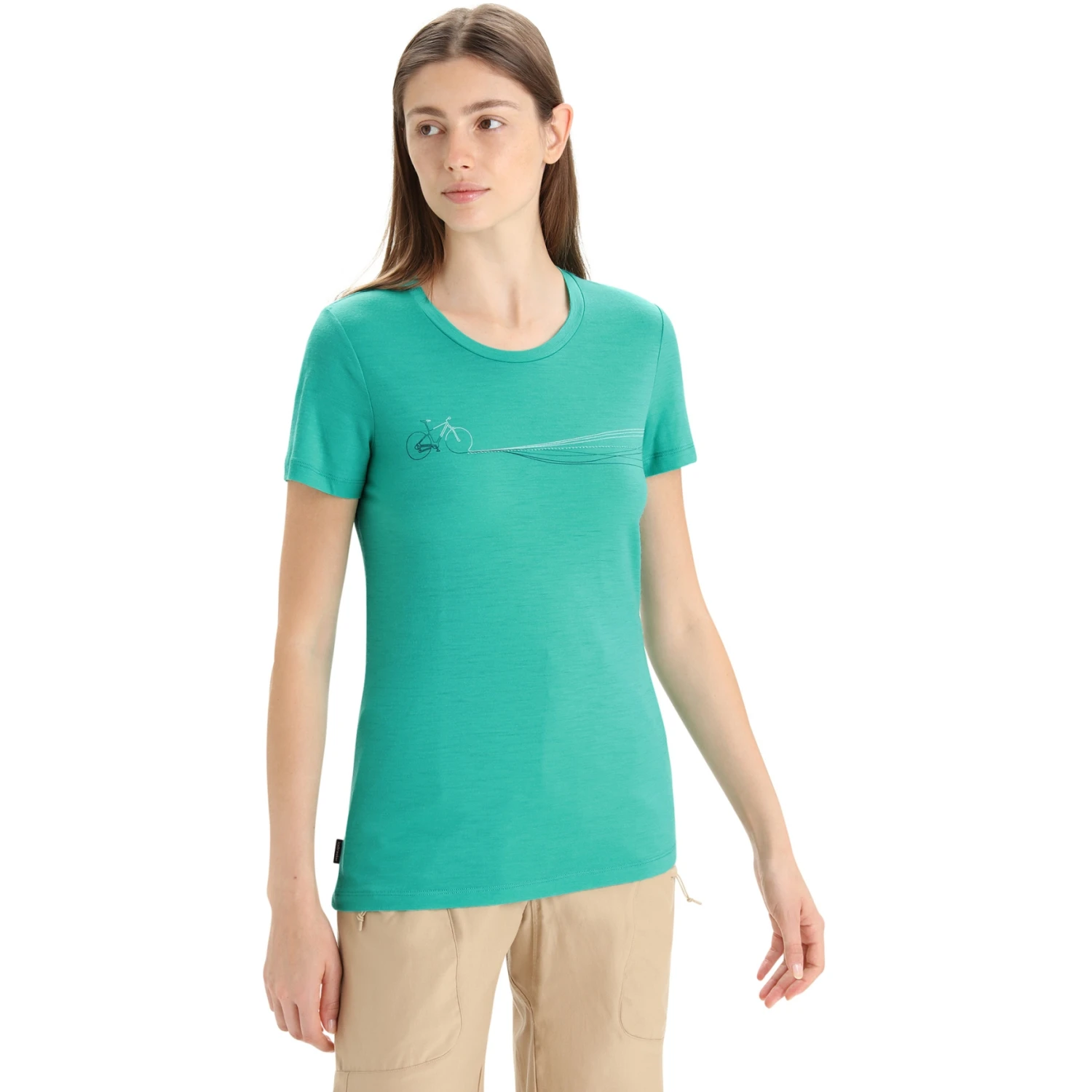 Icebreaker Tech Lite II Cadence Paths Short Sleeve Tee Women - Fresh 3 Icebreaker Tech Lite II Cadence Paths Short Sleeve Tee Women - Fresh