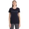 Icebreaker Tech Lite II Cadence Paths Short Sleeve Tee Women - Midnight Navy -Icebreaker icebreaker womens tech lite ii cadence paths short sleeve tee midnight navy 3 1384623