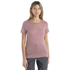Icebreaker Tech Lite II Community Short Sleeve Tee Women - Crystal