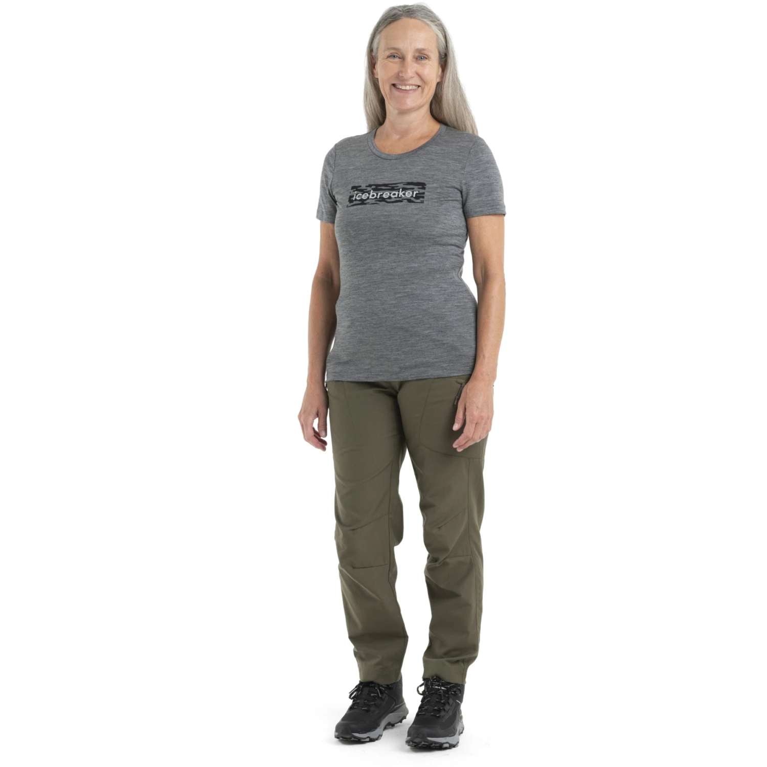 Icebreaker Tech Lite II Glacial Flow Logo Short Sleeve Tee Women - Gritstone HTHR 7 Icebreaker Tech Lite II Glacial Flow Logo Short Sleeve Tee Women - Gritstone HTHR - Image 5