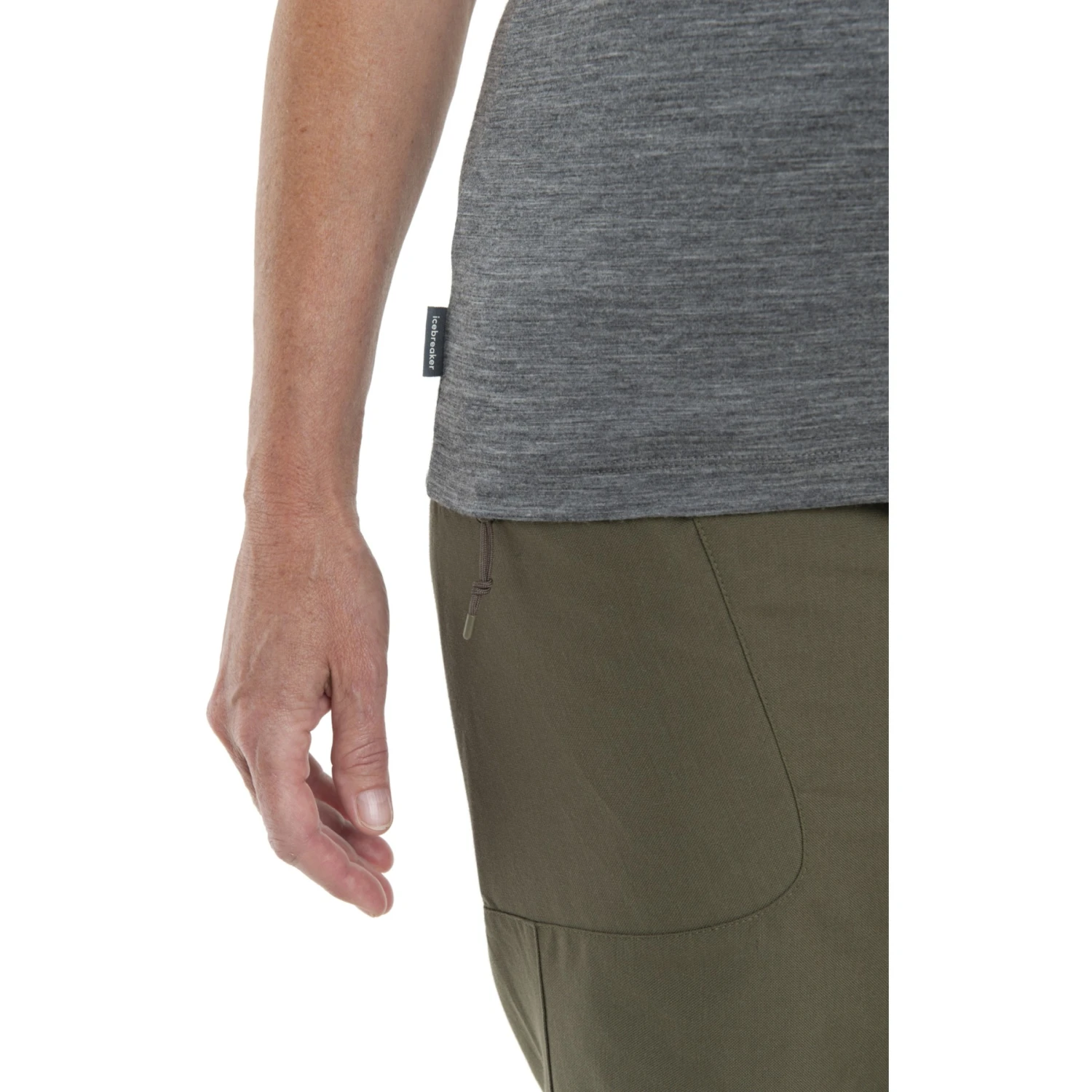 Icebreaker Tech Lite II Glacial Flow Logo Short Sleeve Tee Women - Gritstone HTHR 8 Icebreaker Tech Lite II Glacial Flow Logo Short Sleeve Tee Women - Gritstone HTHR - Image 6