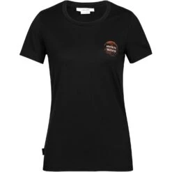 Icebreaker Tech Lite II Natural Alps Short Sleeve Tee Women - Black -Icebreaker icebreaker womens tech lite ii natural alps short sleeve tee black 1 1271208
