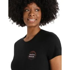 Icebreaker Tech Lite II Natural Alps Short Sleeve Tee Women - Black -Icebreaker icebreaker womens tech lite ii natural alps short sleeve tee black 4 1271211