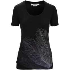 Icebreaker Tech Lite II Plume Short Sleeve Scoop Tee Women - Black 11 Icebreaker Tech Lite II Plume Short Sleeve Scoop Tee Women - Black -Icebreaker icebreaker womens tech lite ii plume short sleeve scoop tee black 2 1430542