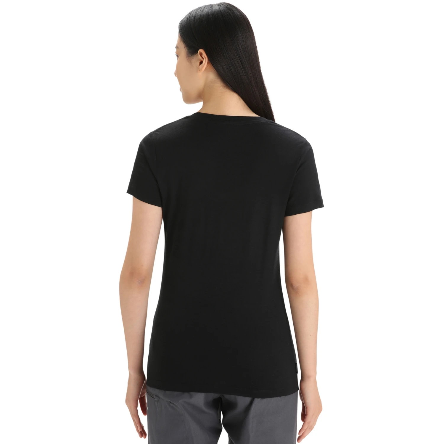 Icebreaker Tech Lite II Plume Short Sleeve Scoop Tee Women - Black 4 Icebreaker Tech Lite II Plume Short Sleeve Scoop Tee Women - Black - Image 2