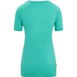 Icebreaker Tech Lite II Ski Stripes Short Sleeve Tee Women - Fresh -Icebreaker icebreaker womens tech lite ii ski stripes short sleeve tee fresh 2 1384684