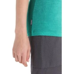 Icebreaker Tech Lite II Ski Stripes Short Sleeve Tee Women - Fresh -Icebreaker icebreaker womens tech lite ii ski stripes short sleeve tee fresh 7 1384689